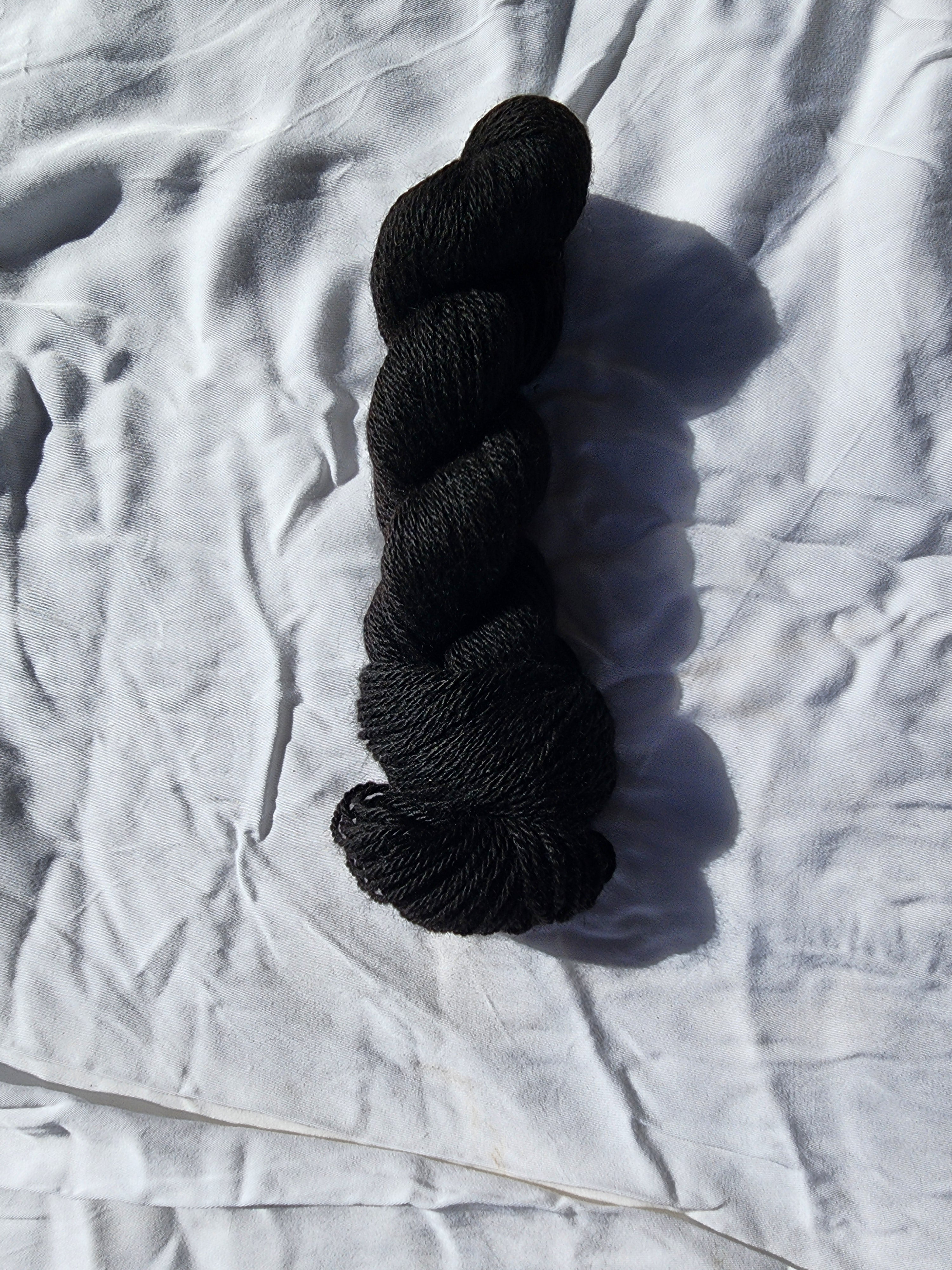 Black Regal Alpacas Natural Black Yarn - 8 Ply