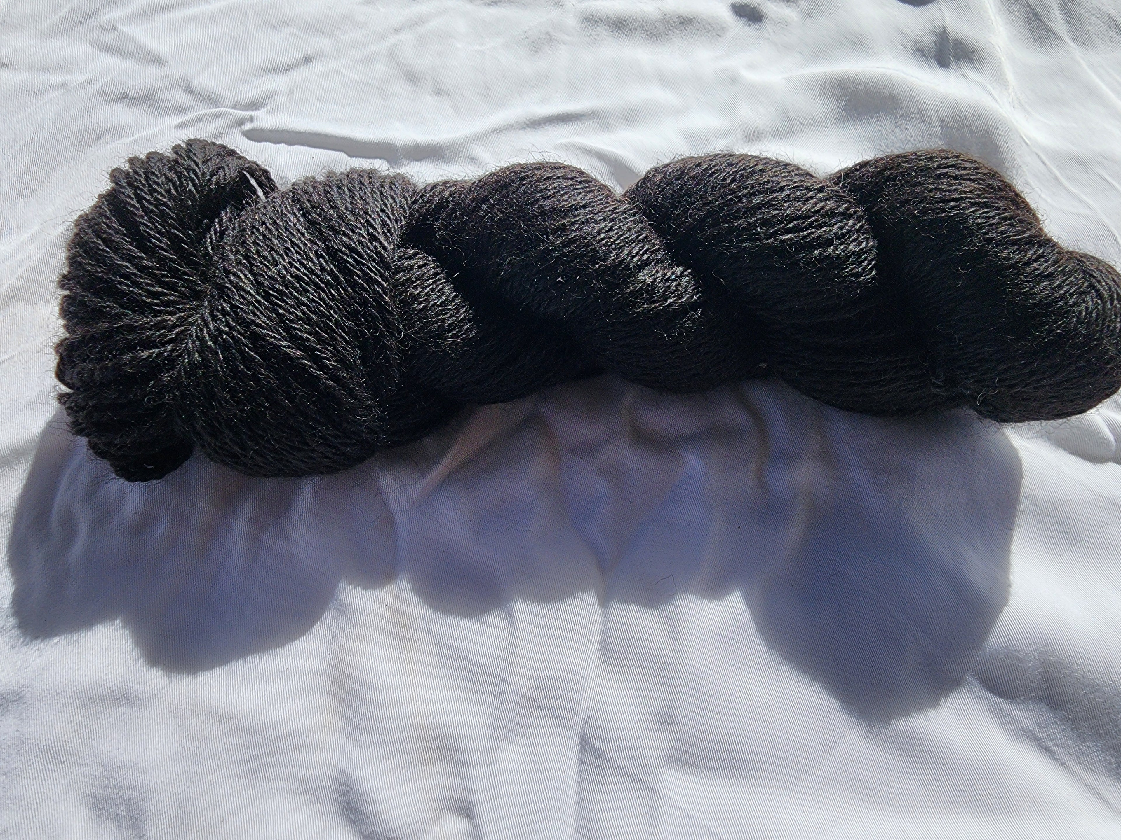 Black Regal Alpacas Natural Black Yarn - 8 Ply