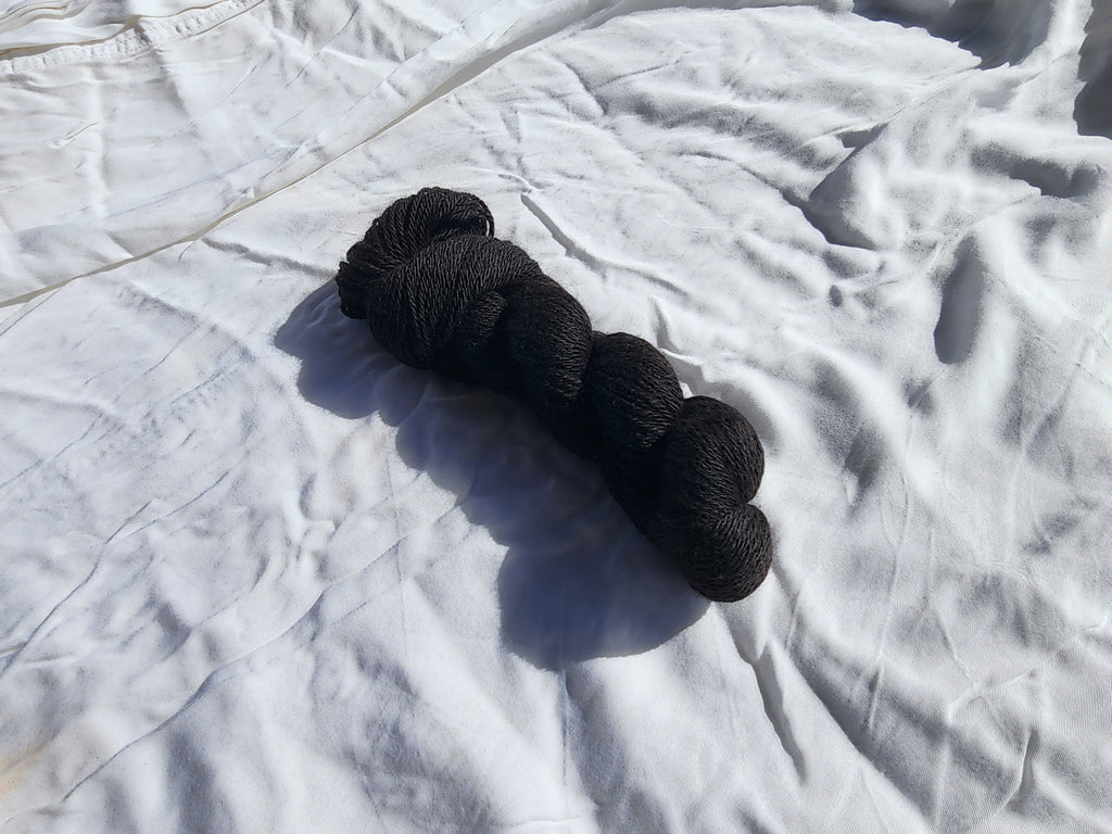 Black Regal Alpacas Natural Black Yarn - 8 Ply