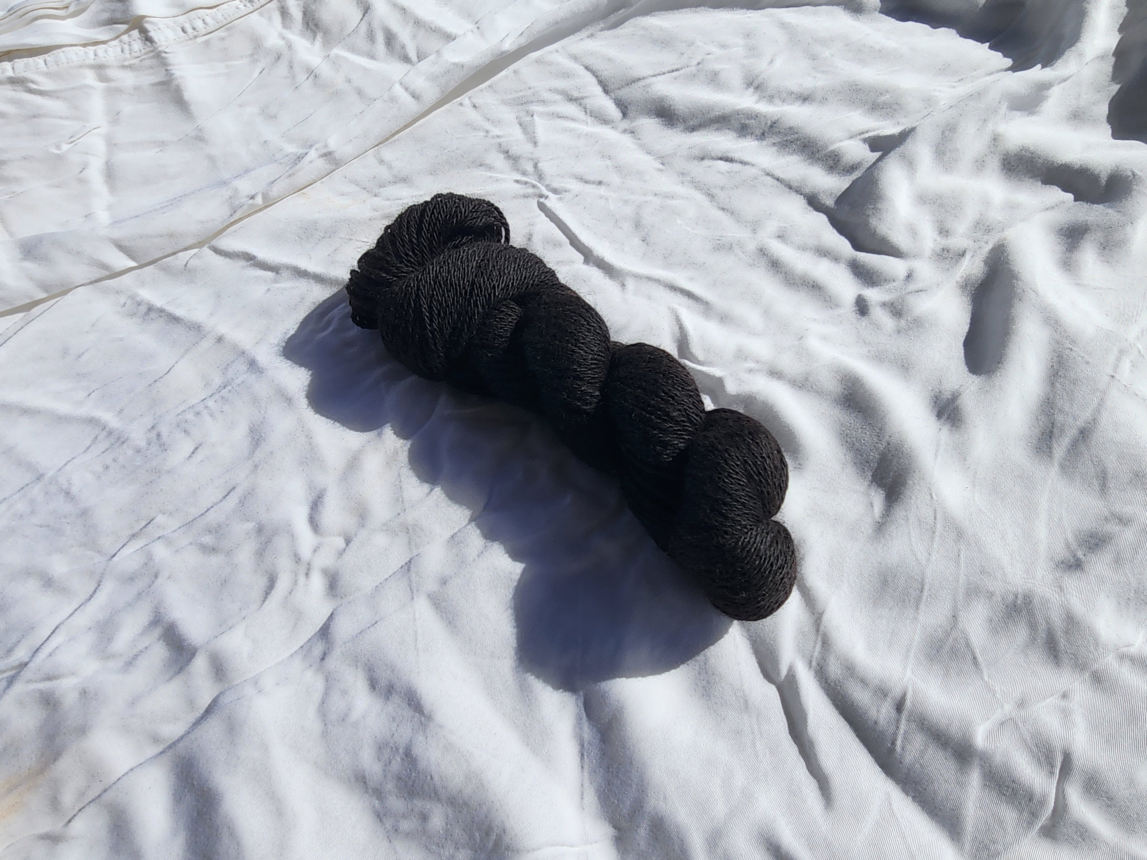 Black Regal Alpacas Natural Black Yarn - 8 Ply