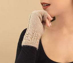 Alpaca Cable Fingerless Gloves
