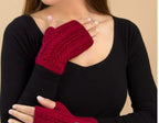 Alpaca Cable Fingerless Gloves