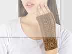 Alpaca Cable Fingerless Gloves