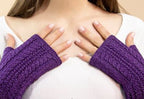 Alpaca Cable Fingerless Gloves