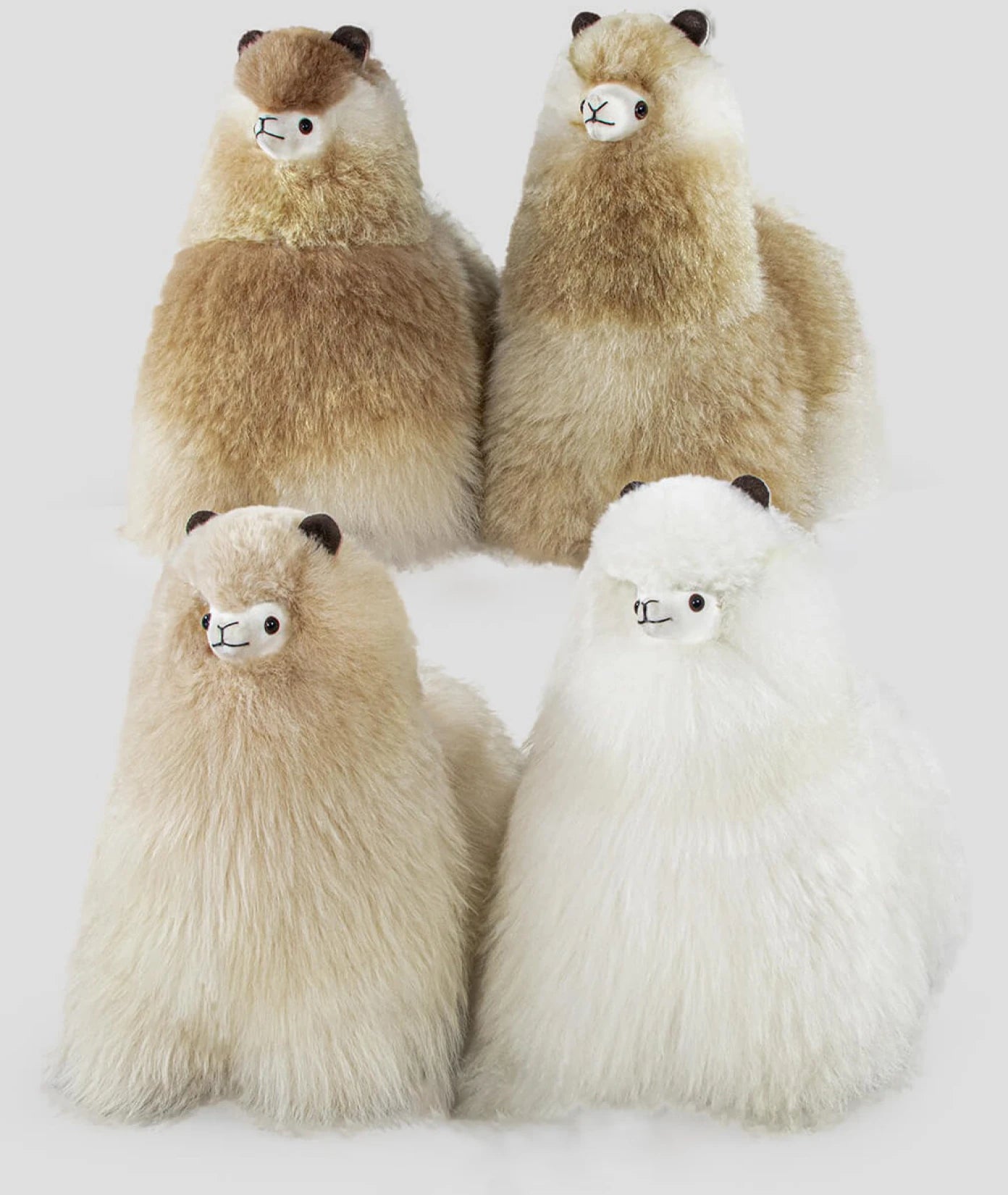 Baby Alpaca Fluffy Fur Standing Alpaca 10”