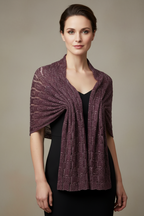 Romance Shawl in Pinot, close-up of the drape — made in Peru