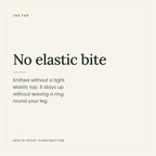 No elastic bite — a Health Sock top knitted without tight elastic