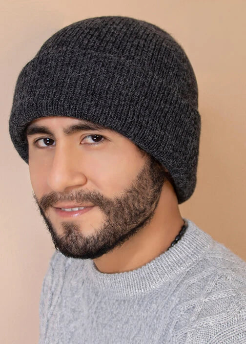 Men's Double Knit Alpaca Hat