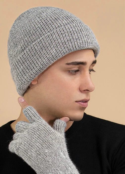 Men's Double Knit Alpaca Hat
