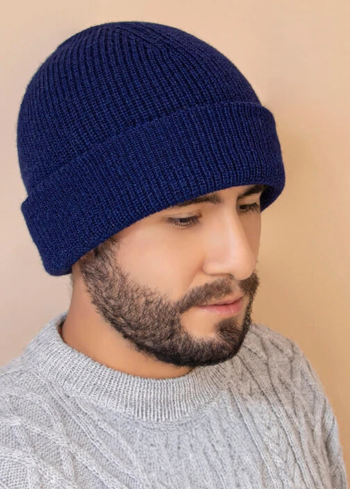 Men's Double Knit Alpaca Hat