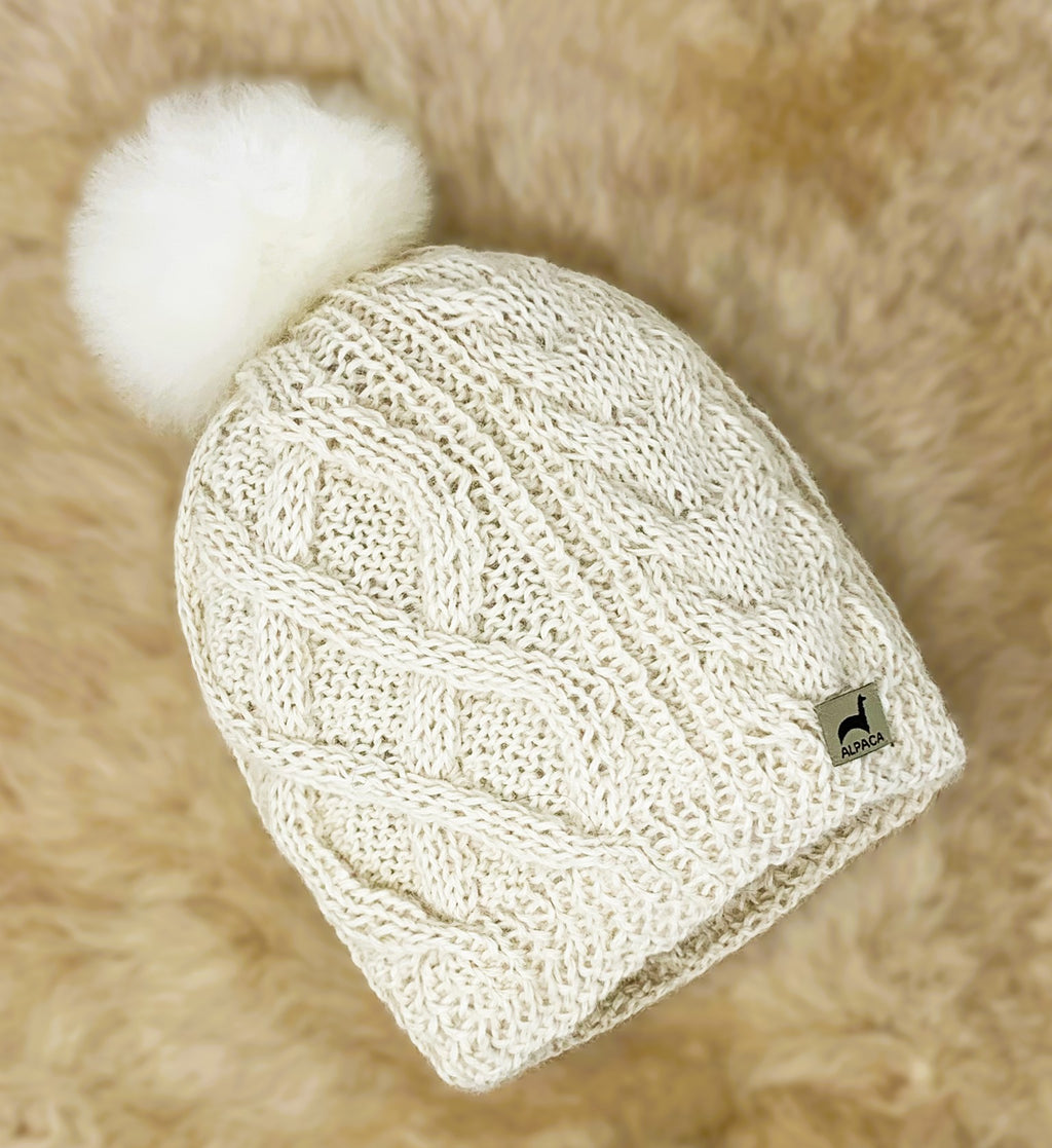 Pom Cable Hat