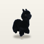 Black Alpaca Fluffy Toy, 20cm, standing