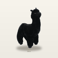 Black Alpaca Fluffy Toy, 30cm, standing